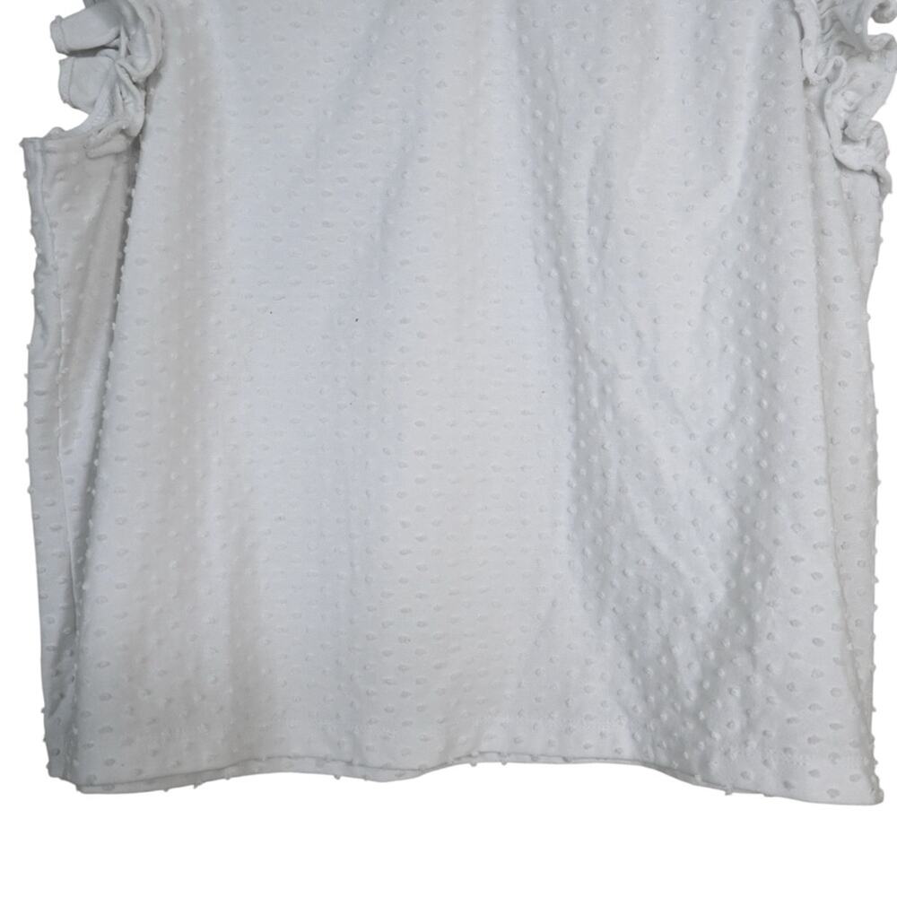 J. Crew Women's XL V-Neck Ruffle Cap Sleeve Clip-Dot Blouse - Picture 6 of 9